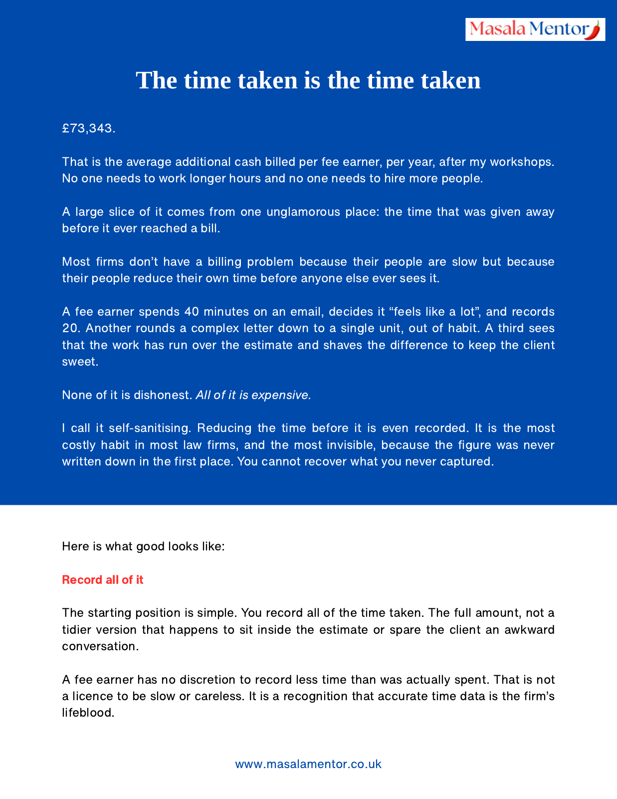 The Time Taken is The Time Taken — original article, page 2 of 7