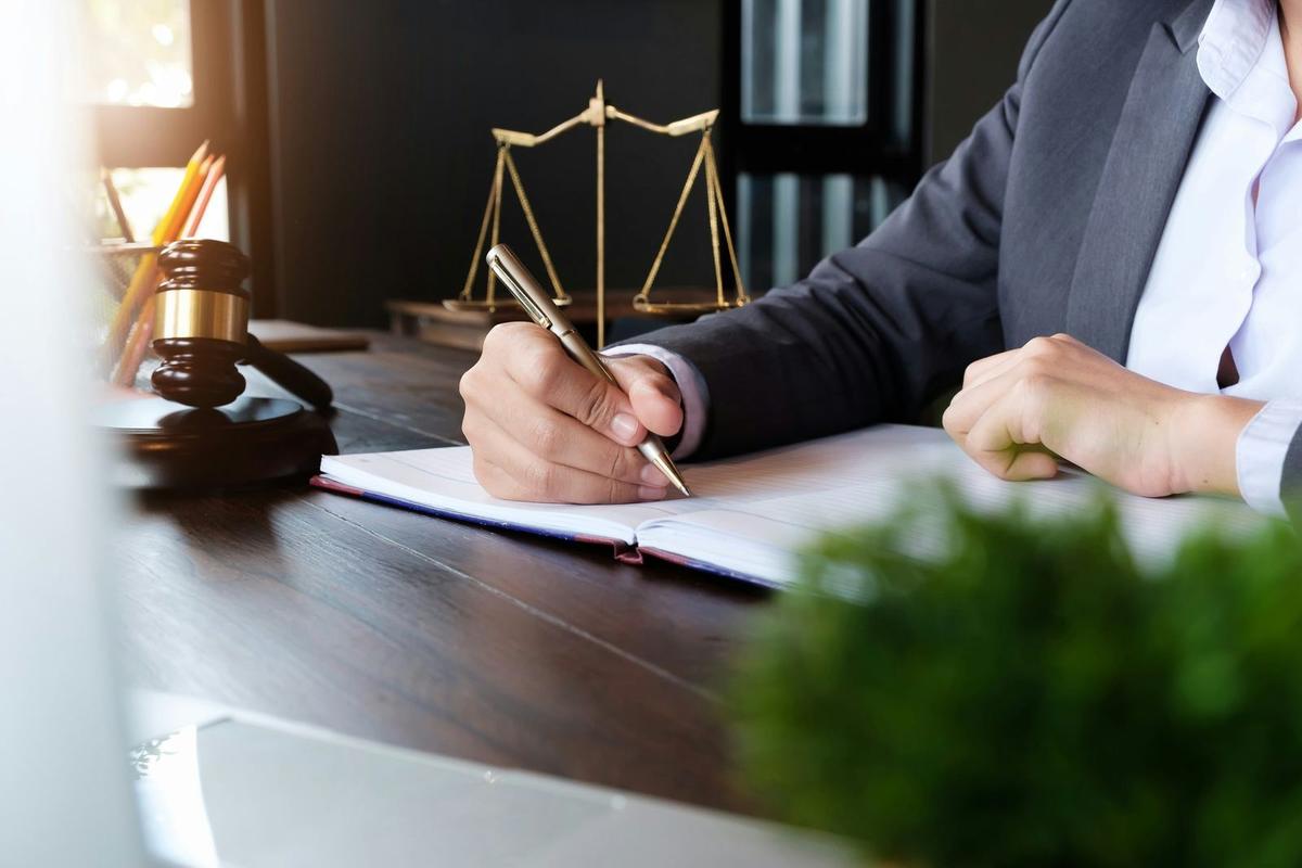 person signing legal document