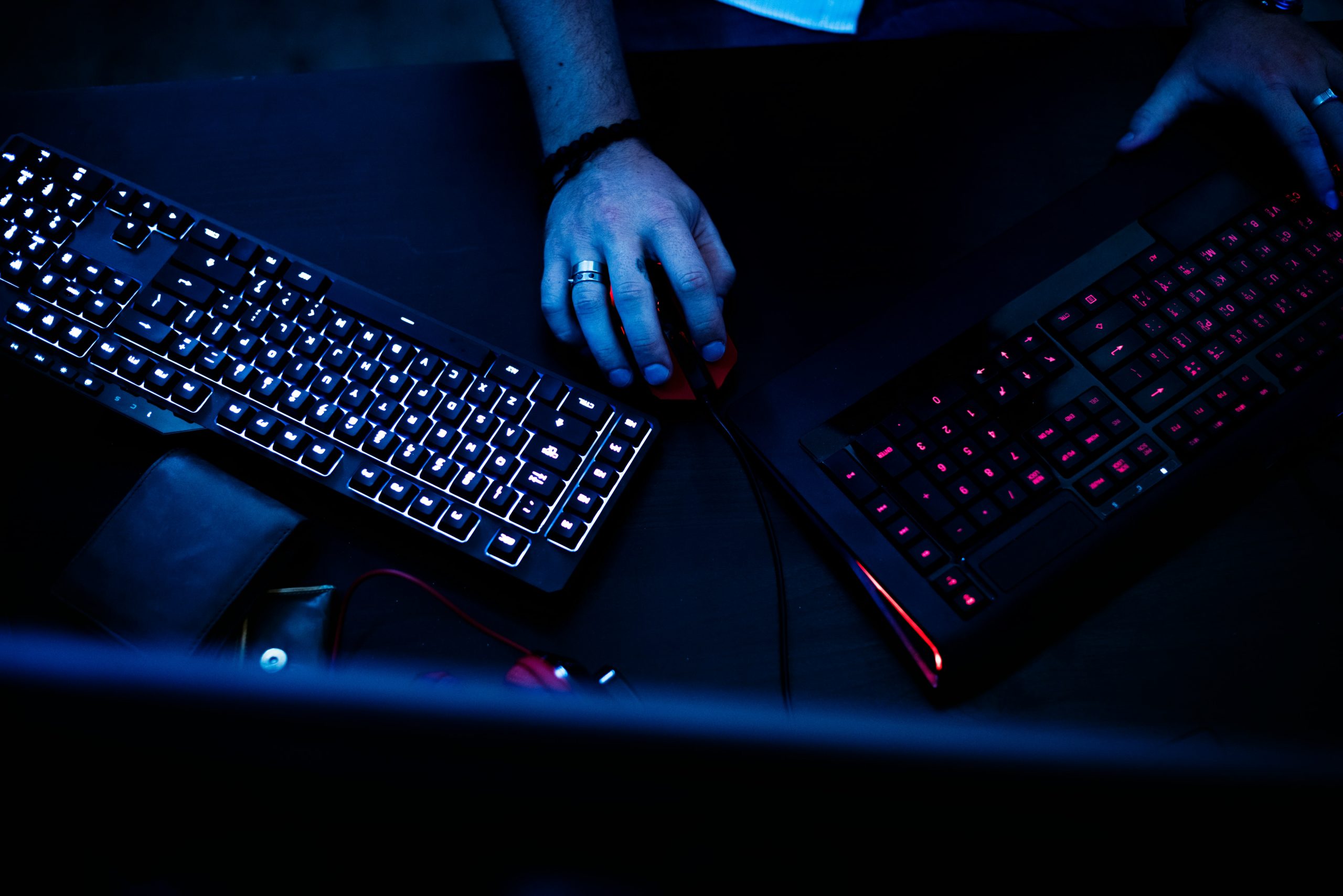 A picture of a person doing a cyber attack