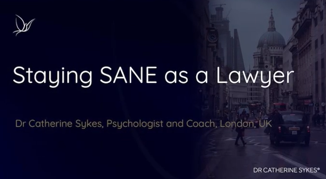 Staying SANE as Lawyer